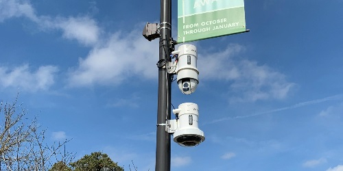 Two Police Pole Cameras - Wide Thumb
