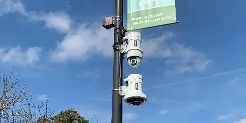 Two Police Pole Cameras - Wide Thumb