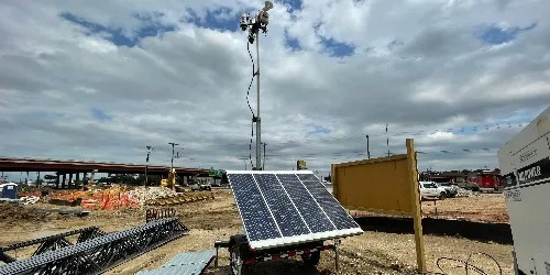 Surveillance Trailer at Construction Site - Wide Thumb