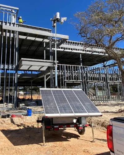 Surveillance Trailer at a Jobsite - Thumb