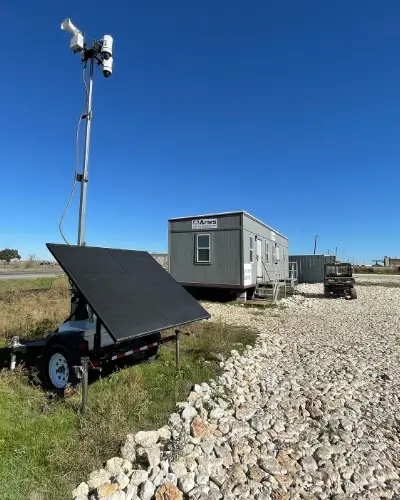 Blog Tall Surveillance Trailer at Critical Infrastructure Project
