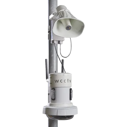 Pole Camera Voice Address System