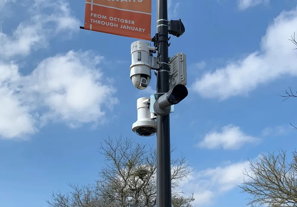 Two Pole Cameras and an LPR Unit