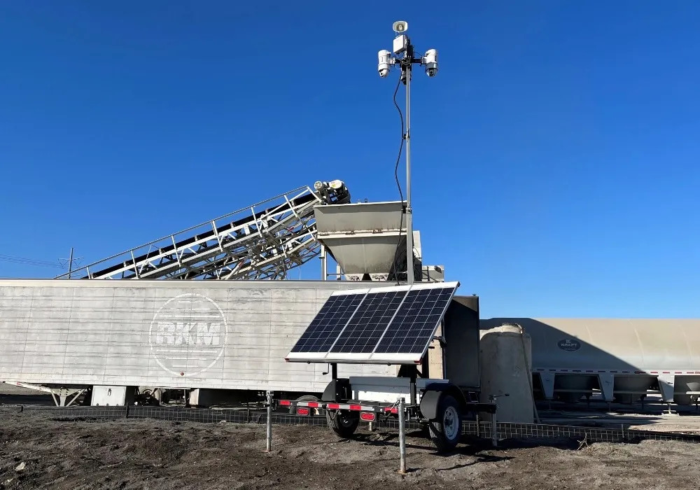 WCCTV Solar Trailer at Worksite