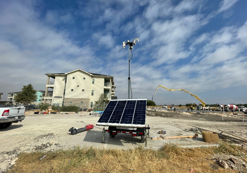 Construction Site with WCCTV Surveillance Trailer - Header