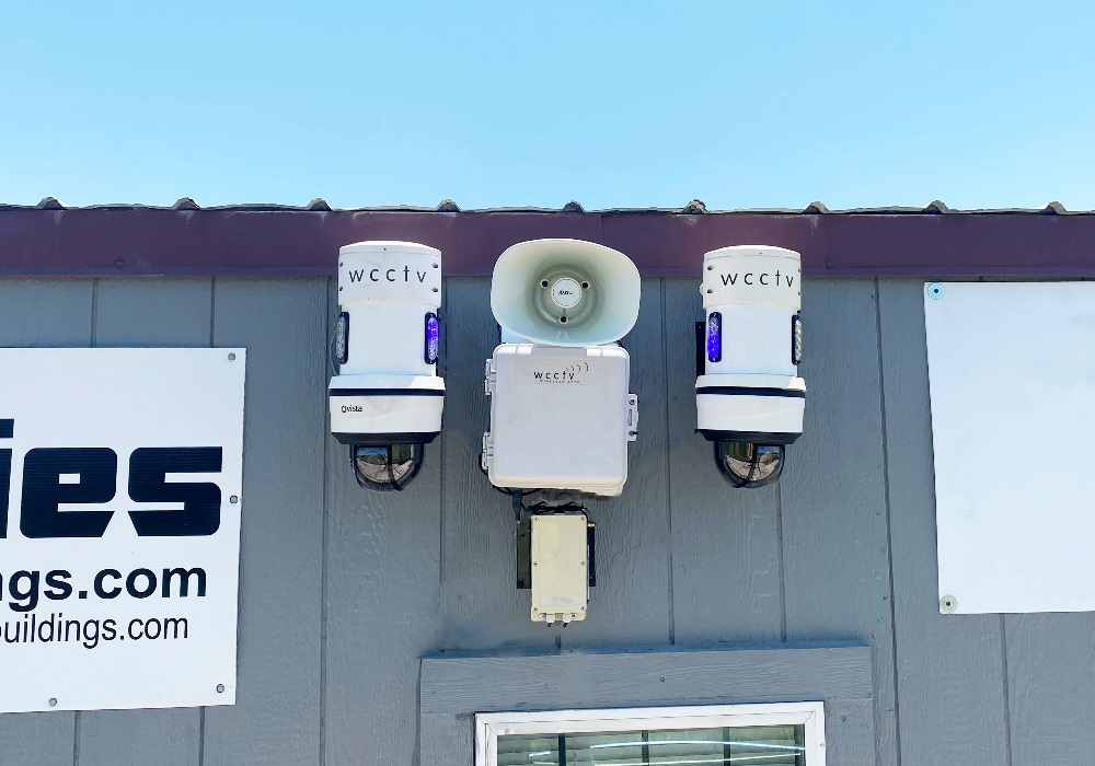 Two Pole Cameras on Construction Unit - Header