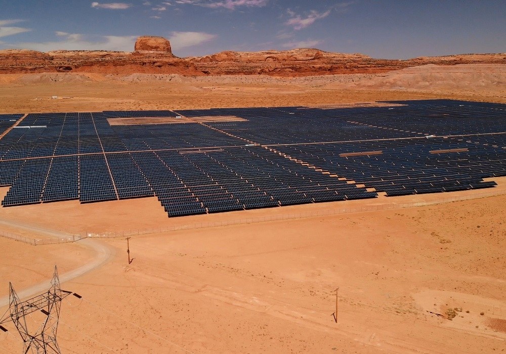 Solar Farm in Desert Terrain - Header