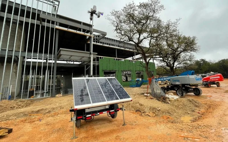 Mobile Surveillance Trailer for Construction Sites