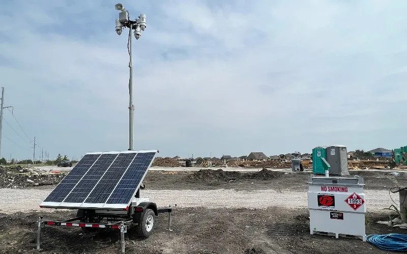 Surveillance Trailer on Jobsite