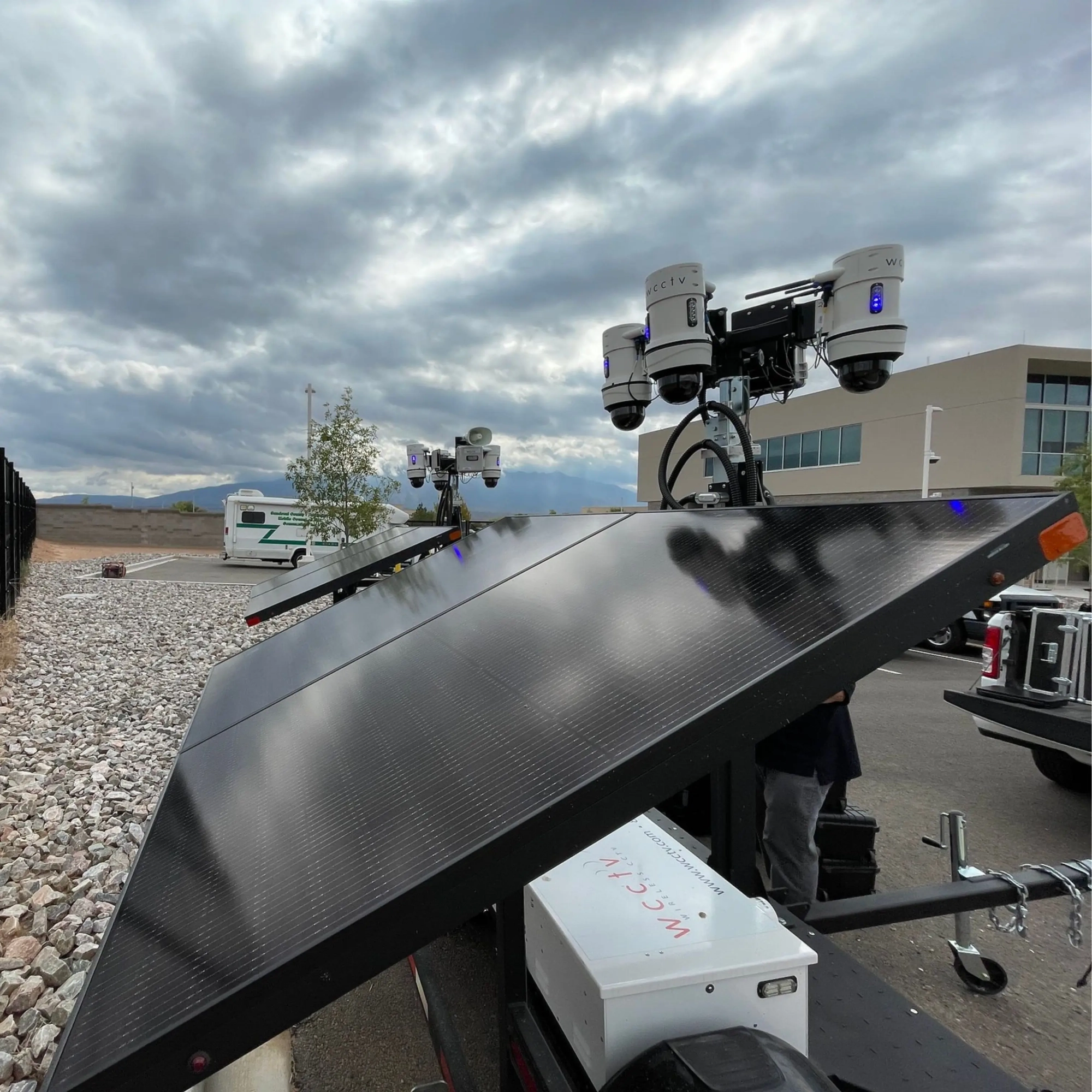 New style Solar Surveillance Trailer dormant